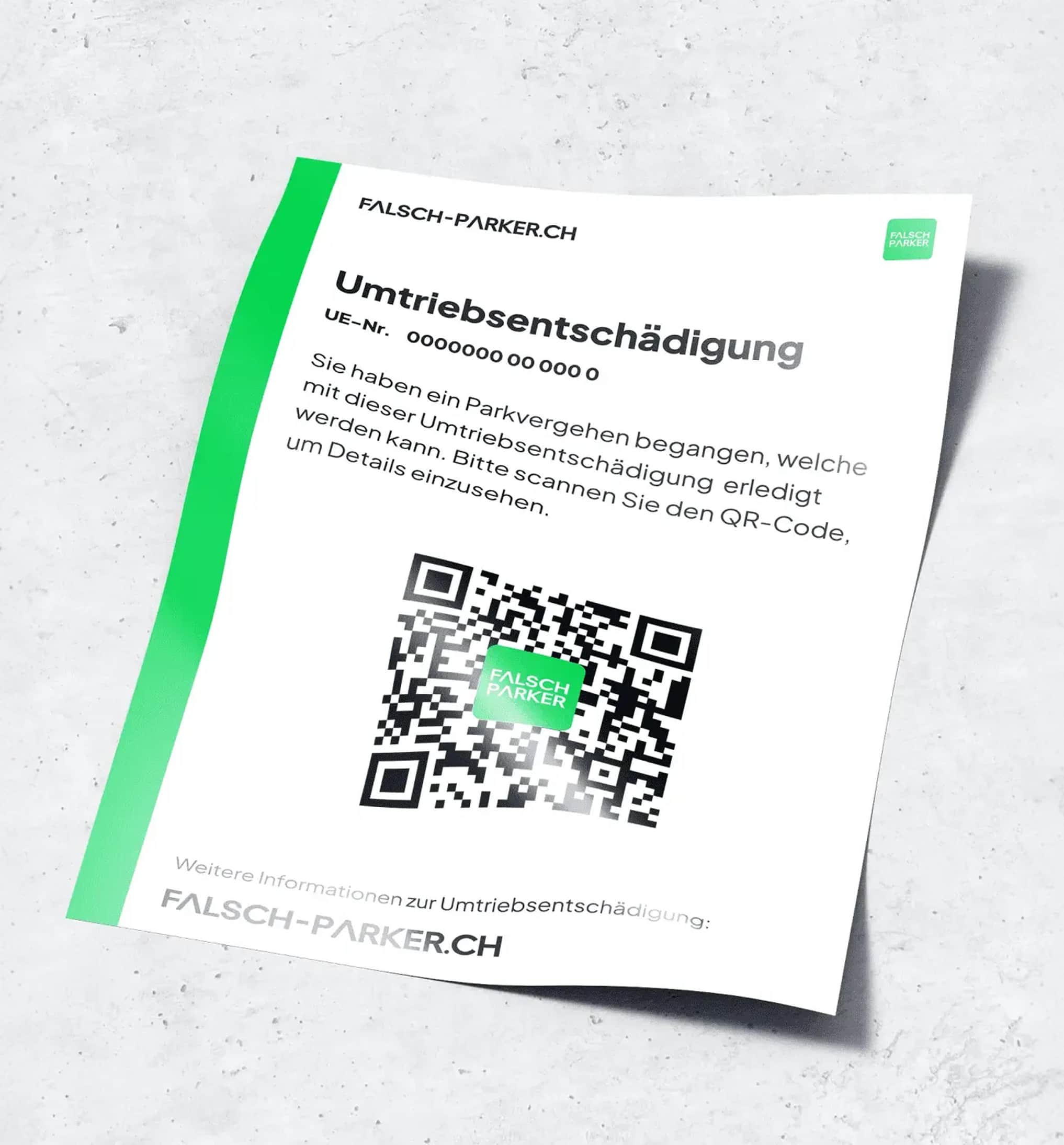 Vertragsstrafe als digitaler QR-Bussenzettel
