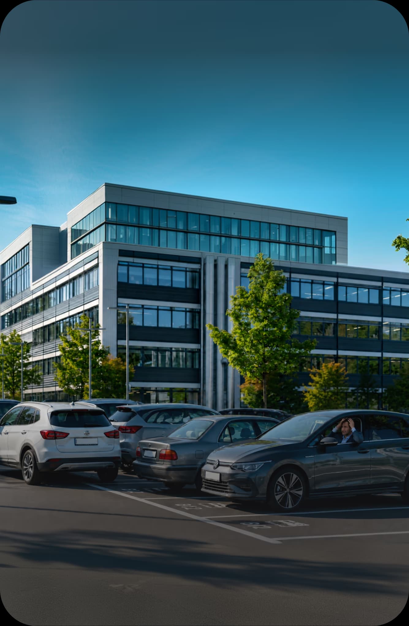 A blocked delivery zone on company premises