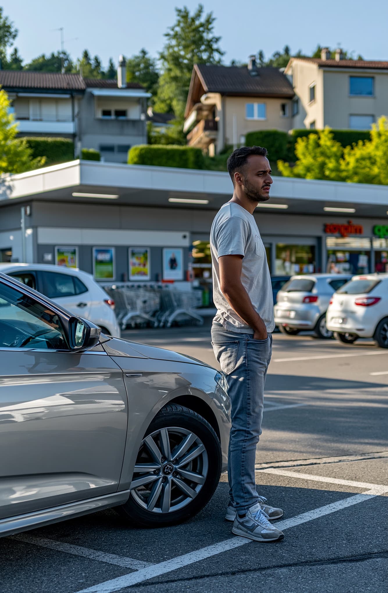 Business owner on the phone, worried about a wrongful parker